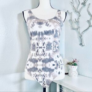 NWT Shinestar Tie Dye Purple Sleeveless Bodysuit Large